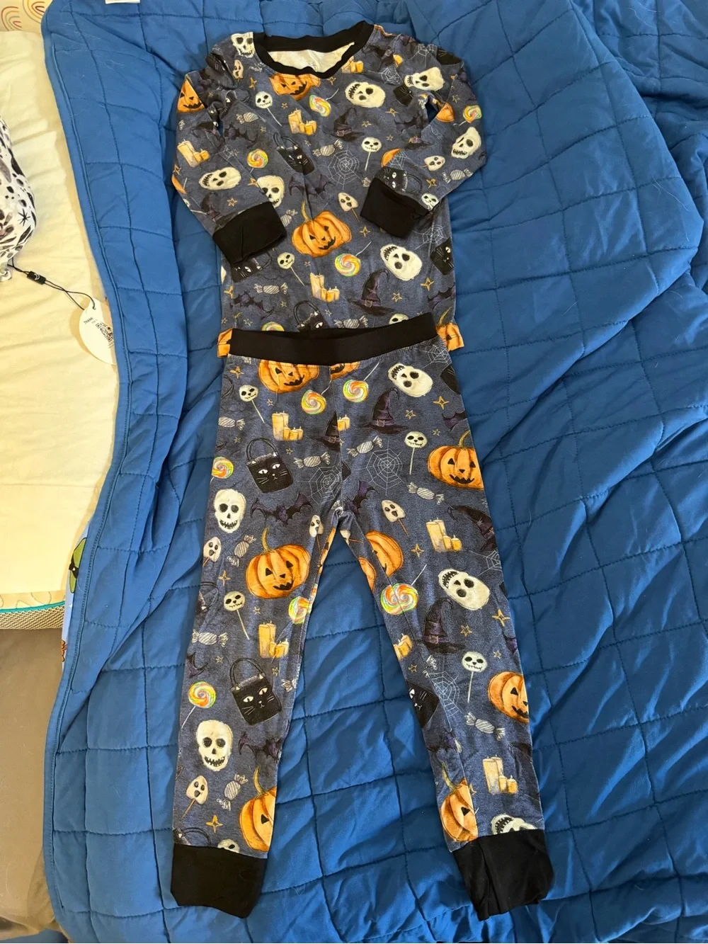 Lazy Bones Halloween Long Sleeve Pants PJ Set 3T VGUC/GUC